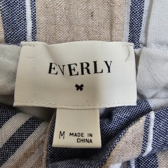 Everly Button Up Striped Mini Skirt - Picture 4 of 6